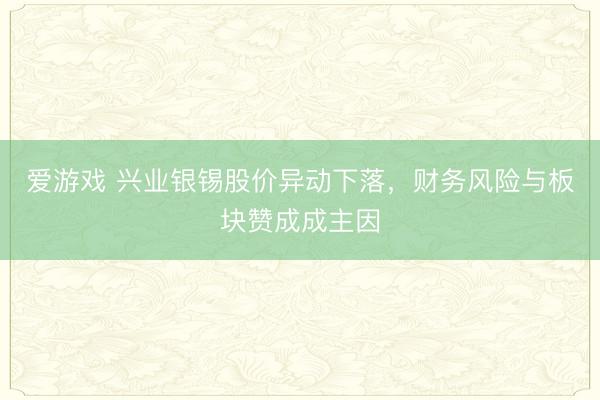 爱游戏 兴业银锡股价异动下落，财务风险与板块赞成成主因