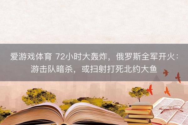 爱游戏体育 72小时大轰炸,俄罗斯全军开火:游击队暗杀,或扫射打死北约大鱼