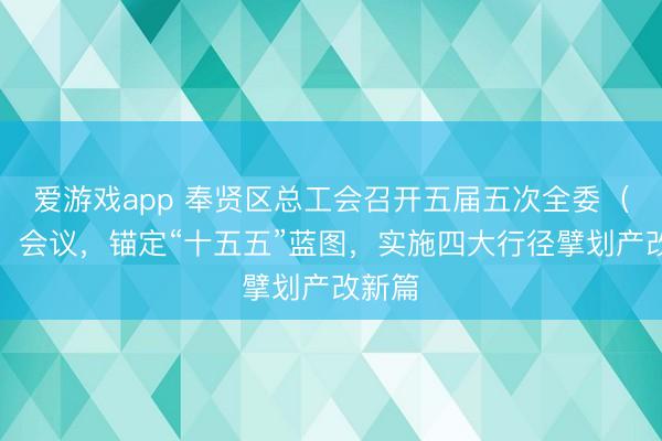 爱游戏app 奉贤区总工会召开五届五次全委（扩大）会议，锚定“十五五”蓝图，实施四大行径擘划产改新篇