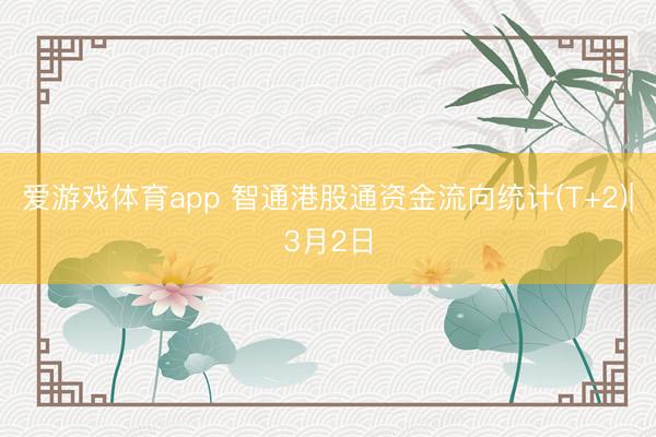 爱游戏体育app 智通港股通资金流向统计(T+2)|3月2日